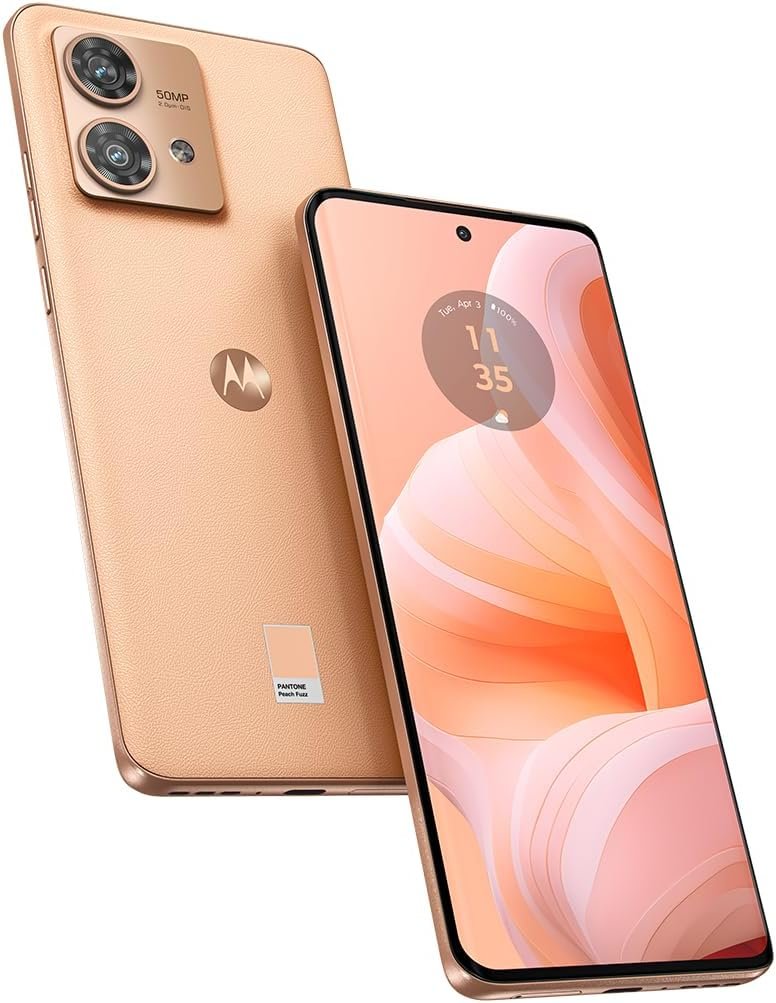 Smartphone Motorola Edge 40 Neo 16GB RAM Boost 256GB Peach Fuzz - Vegan Leather