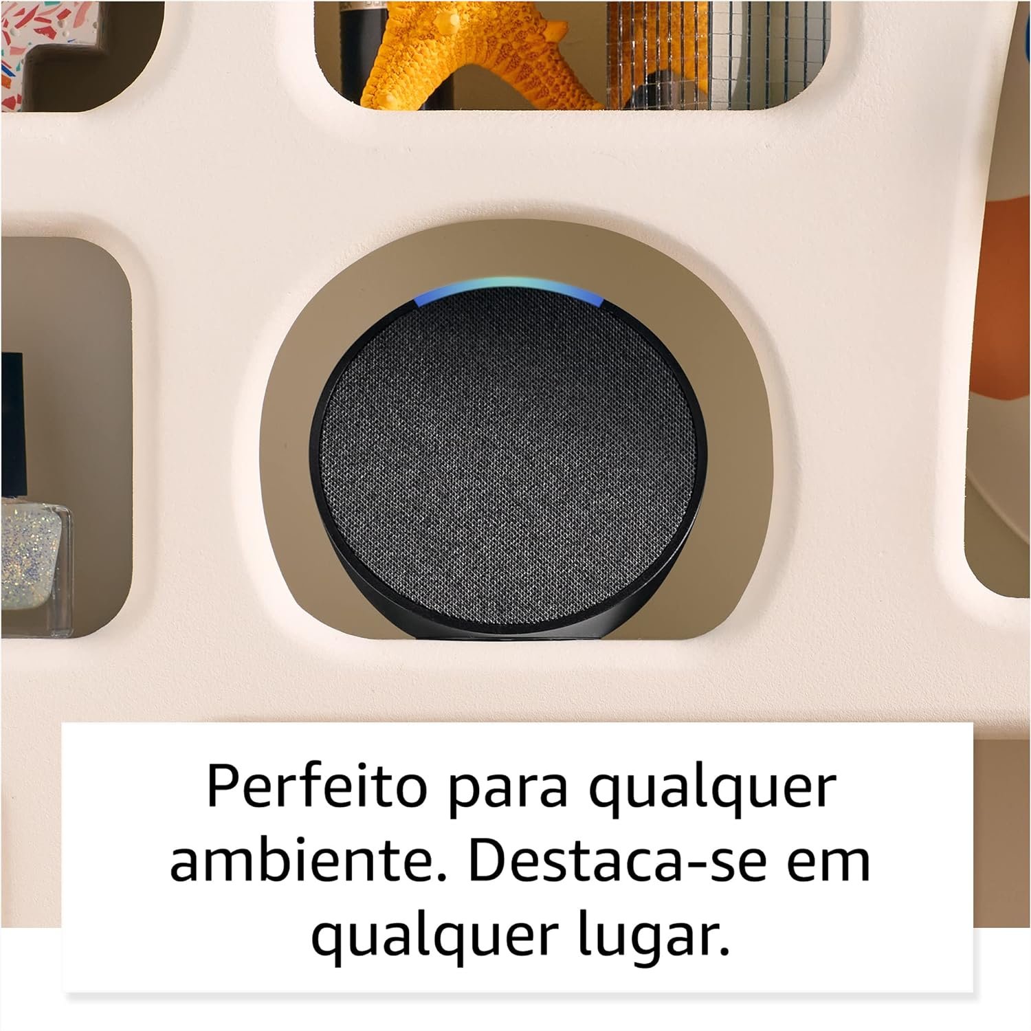 Echo Pop | Smart speaker compacto com som envolvente e Alexa | Cor Preta - Imagem 3